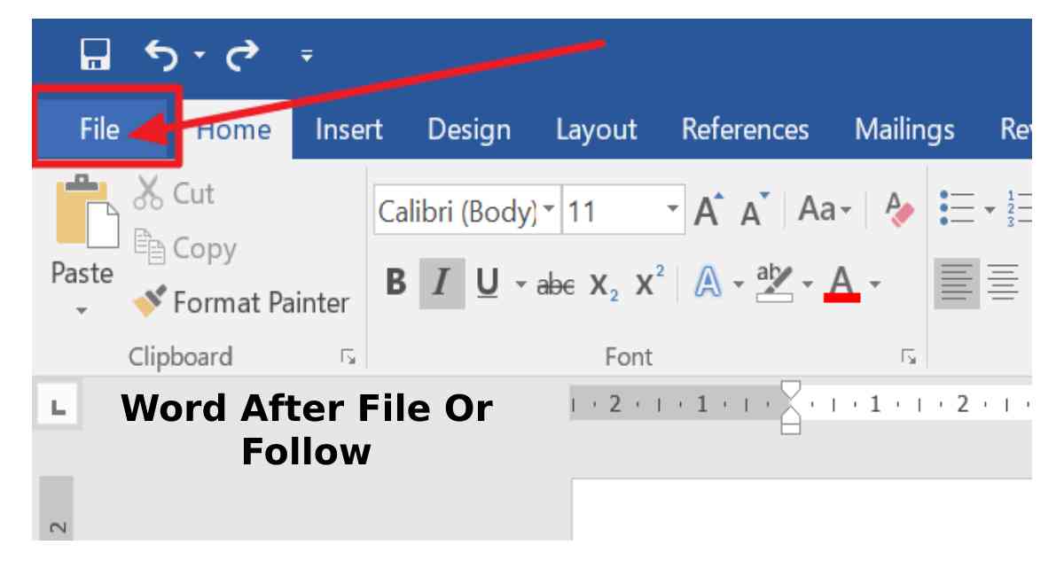 Word After File Or Follow