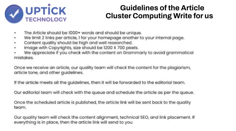 Guidelines of the Article – Cluster Computing Write For Us