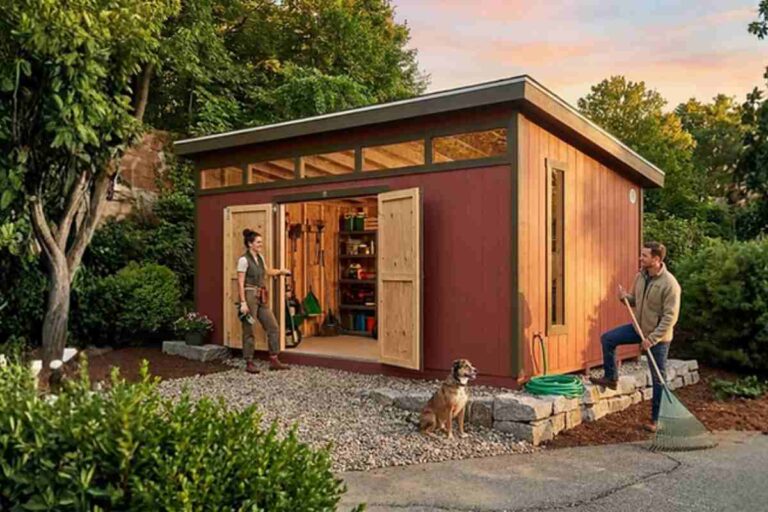 outdoor shed