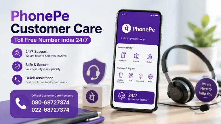 PhonePe Customer Care Toll Free Number India 24/7: Official Support Numbers, Help & Contact Guide